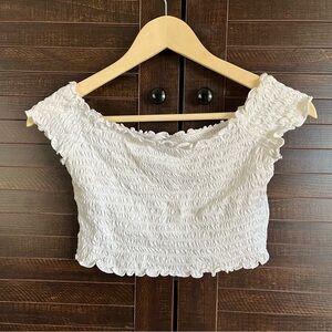 Smocked Cropped Top